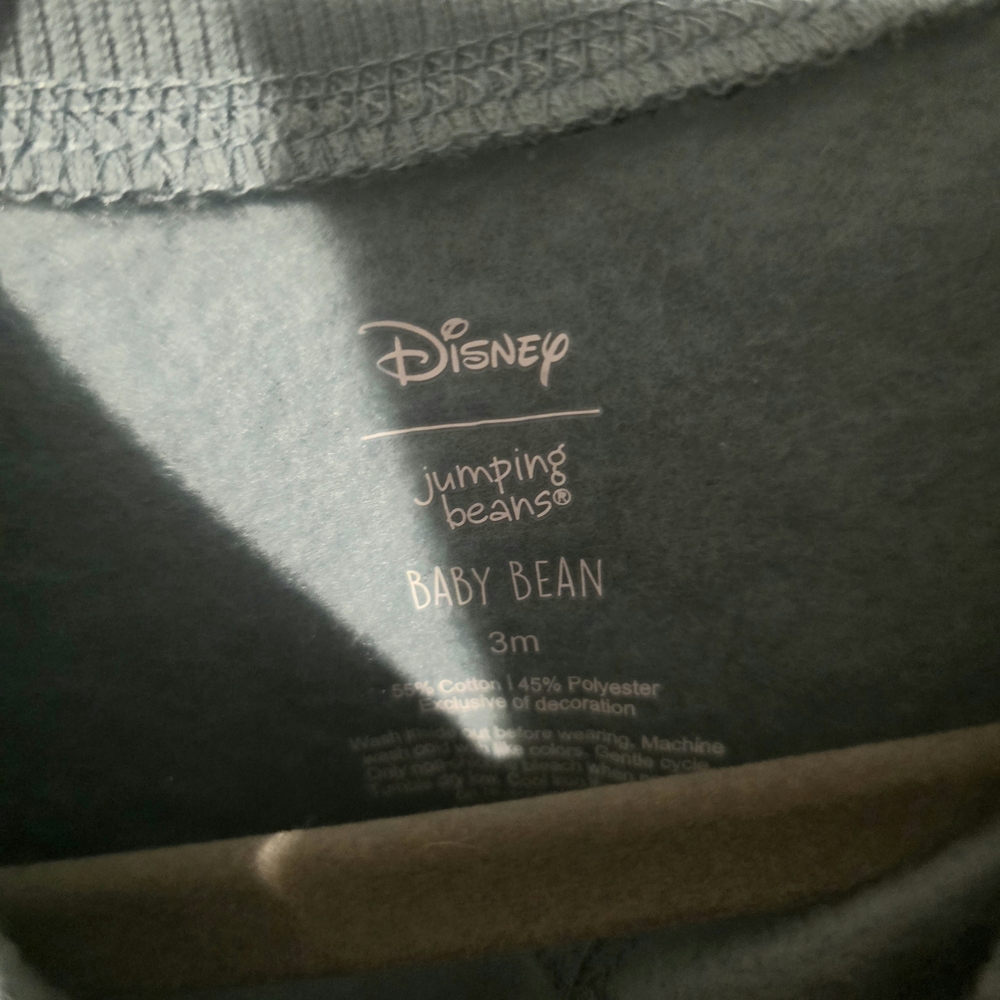 Disney Baby Mickey Face Crewneck Sweatshirt - Sage And Black Design - Picture 2 of 3